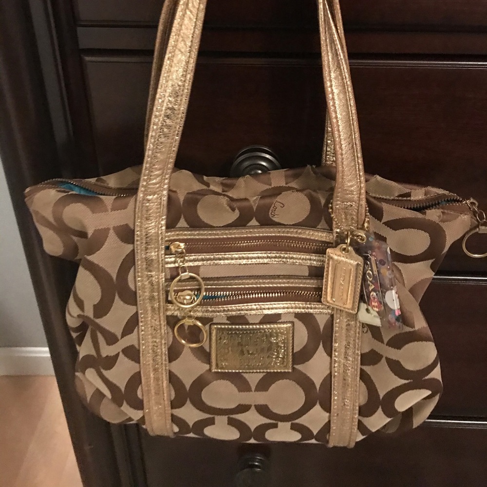 Coach poppy tote